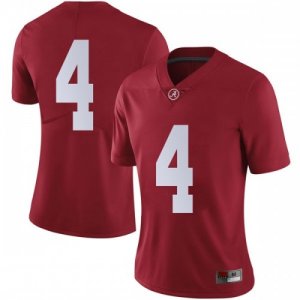 Women's Alabama Crimson Tide #4 Jerry Jeudy Crimson Limited NCAA College Football Jersey 2403LRGF4